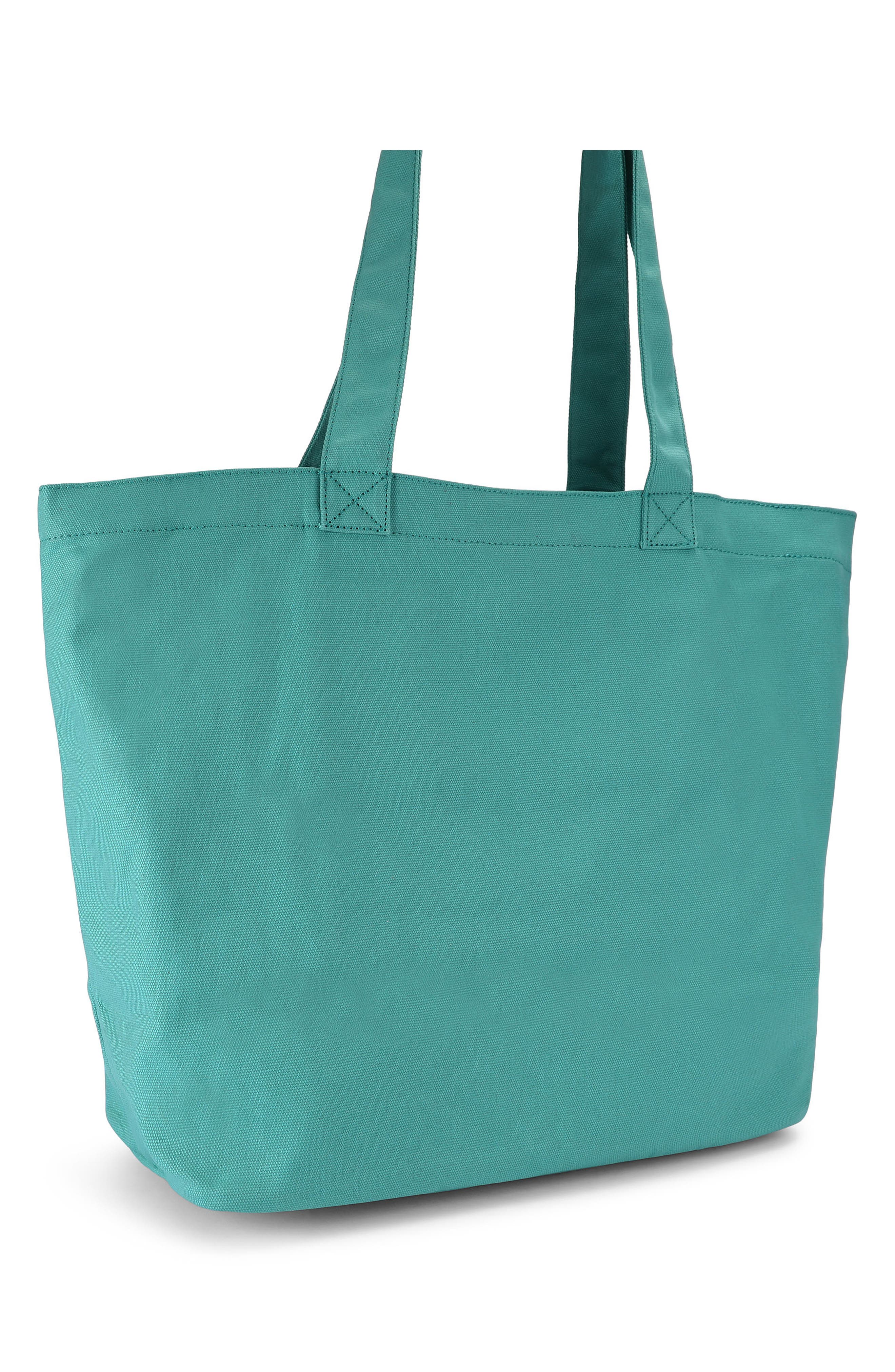 Holborn Shopper Patch Canvas Tote, Alternate, color, TURQUOISE SLOTH