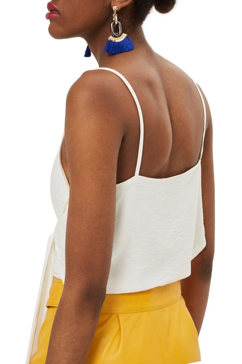 Chrissie Tie Detail Camisole, Alternate, color, IVORY