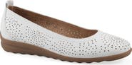 CLIFFS BY WHITE MOUNTAIN Cortney Perforated Ballet Flat