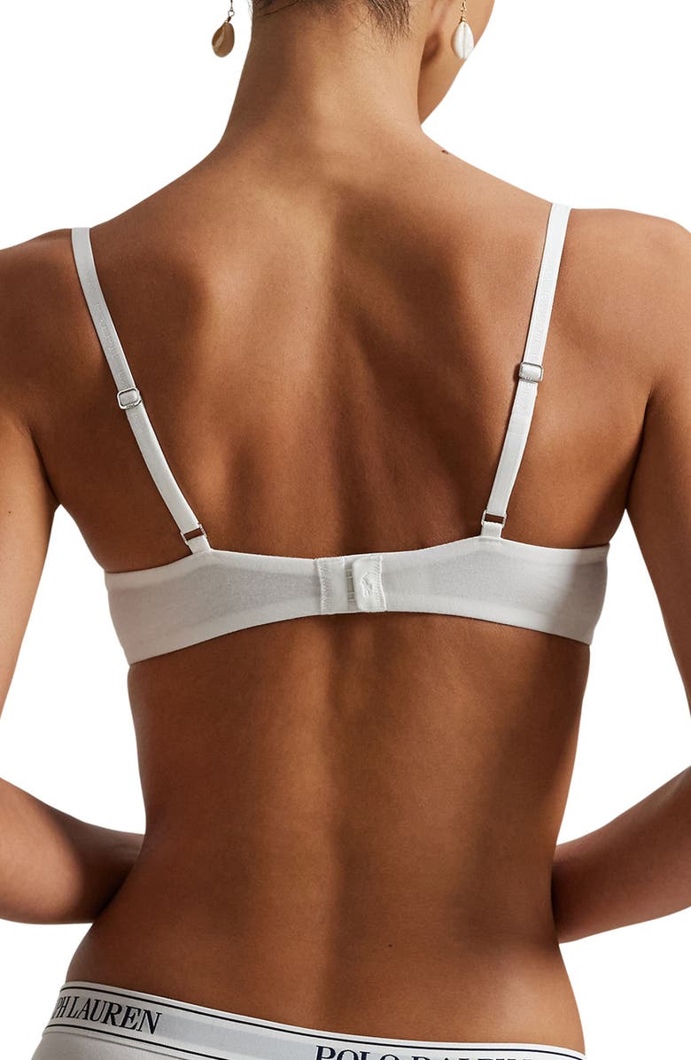 Polo Ralph Lauren Underwire T-Shirt Bra, Alternate, color, White Cloud