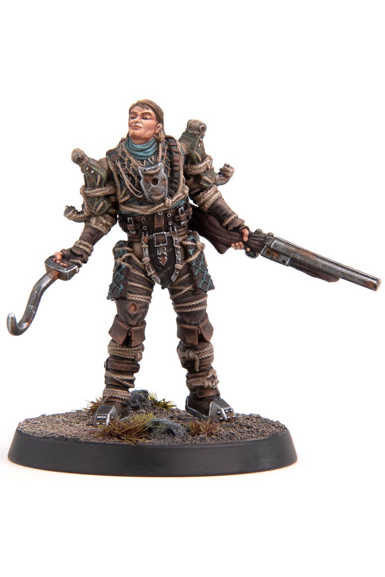 6 Resin Figures & Bases, Unpainted, Alternate, color, Multicolored