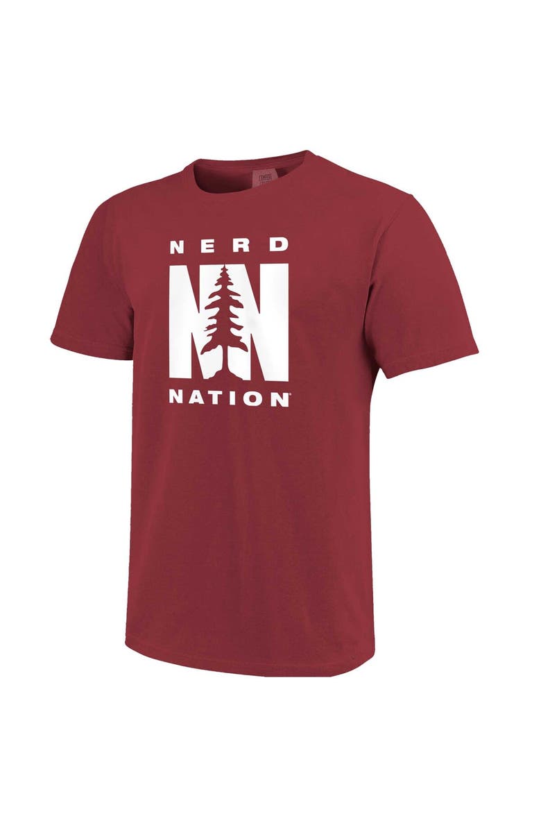 IMAGE ONE Men's Cardinal Stanford Cardinal Alumni Nerd Nation Comfort Color T-Shirt, Alternate, color, Cardinal