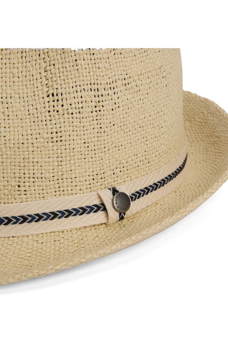 Barbour Bransdale Straw Trilby Hat, Alternate, color, 