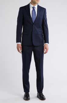 Calvin Klein Solid Two-Button Notched Lapel Slim Fit Suit