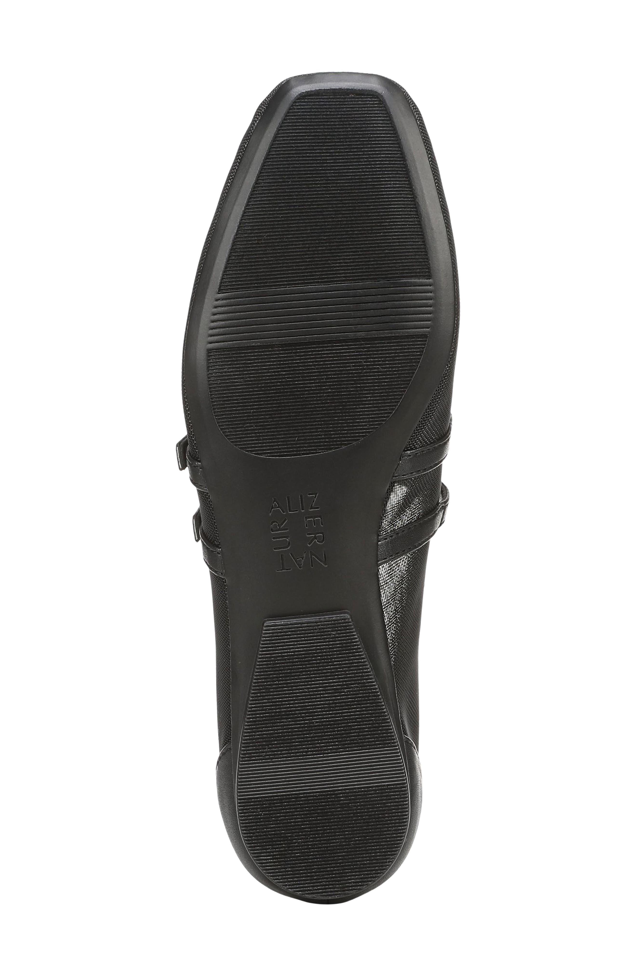Crista2 Faux Leather Mary Jane Flat, Alternate, color, BLACK FAUX LEATHER
