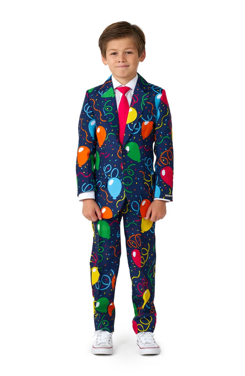 OppoSuits Kids' Suitmeister Confetti Ball Two-Piece Suit with Tie, Main, color, 