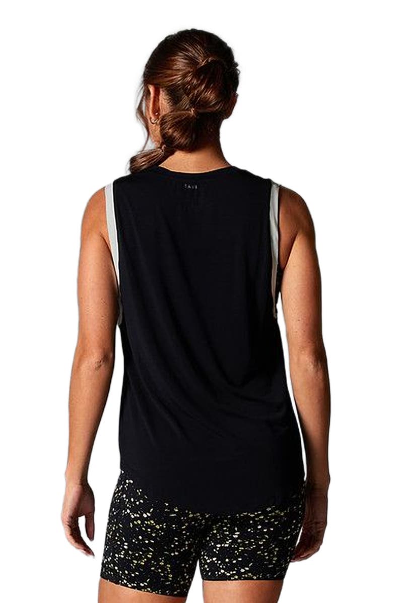 Tavi High Neck Muscle Tank, Alternate, color, Ebony