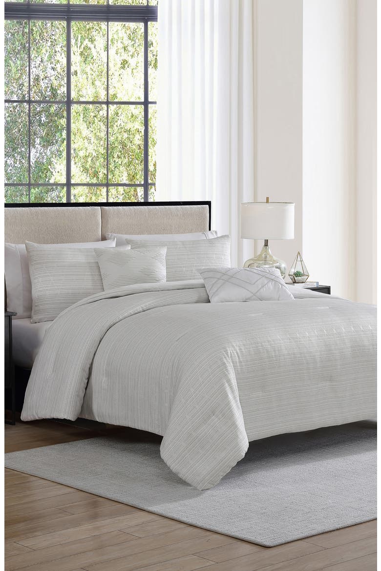 Marguerite 5-Piece King Comforter Set, Alternate, color, GREY