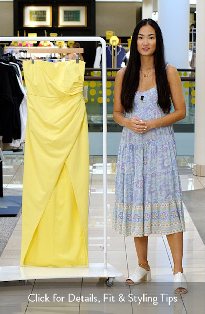 Pleated Strapless Sheath Gown, sales video thumbnail