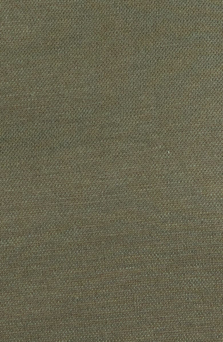 Emporio Armani Solid Cotton Piqué Button-Up Shirt, Alternate, color, Solid Medium Green