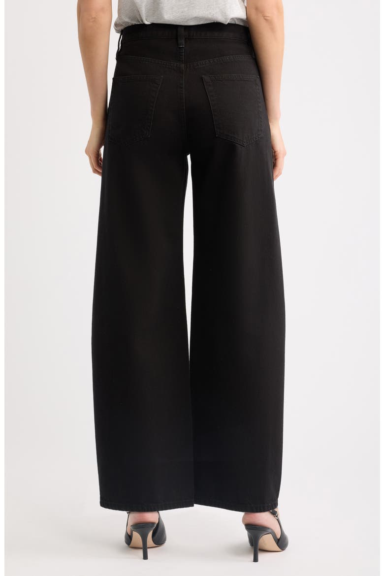 The Bow Wide Leg Jeans, Alternate, color, BLACK