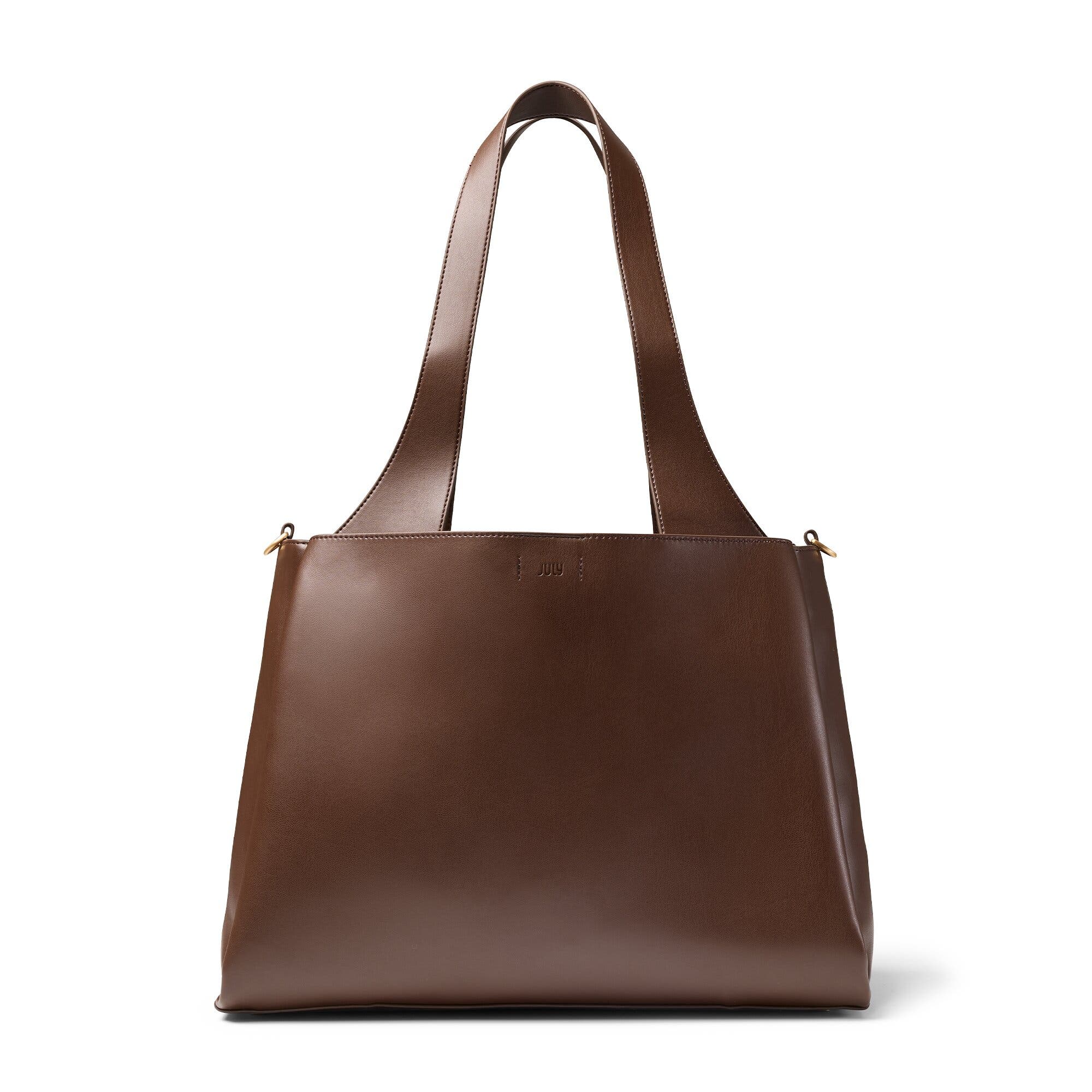 Juliette Soft Work Tote, Main, color, Chocolate Brown