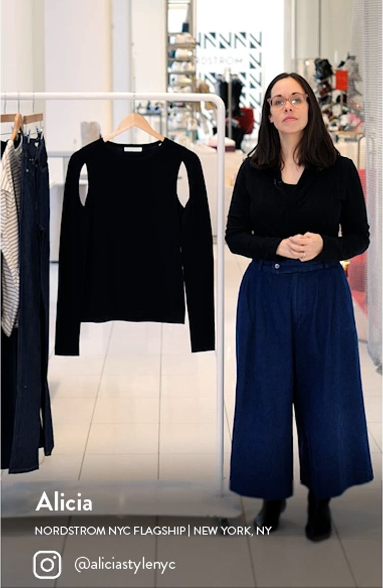 Cotton Shoulder Cutout Sweater, sales video thumbnail