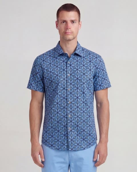 Tribal Mens Printed Button Up Shirt