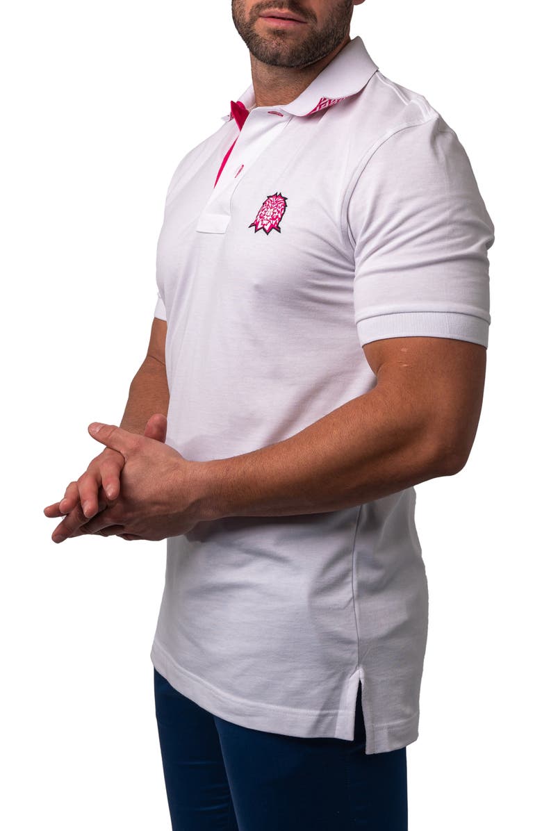 Maceoo Mozart Tipped Cotton Piqué Polo, Alternate, color, 