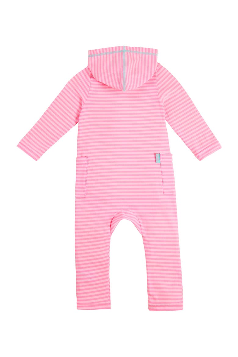 Hooded Everyday Romper, Alternate, color, Light Pink Water Stripe