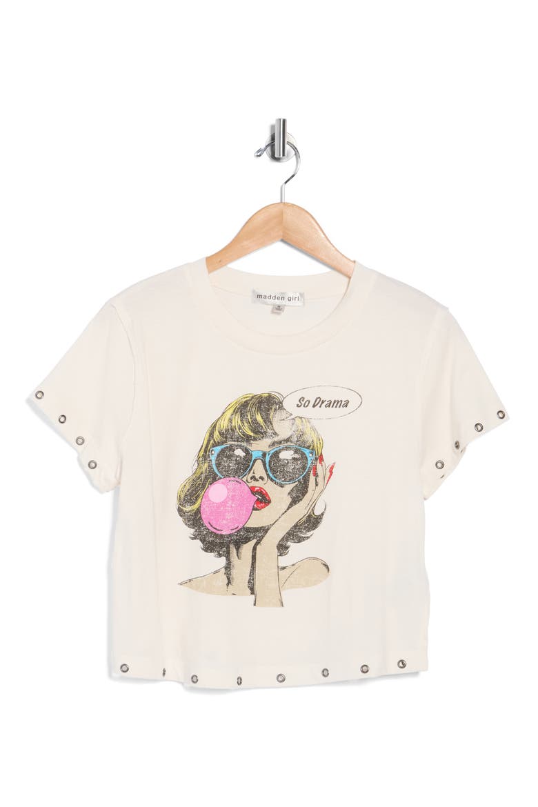 Grommet Hem Graphic T-Shirt, Alternate, color, WHISPER WHITE COMBO