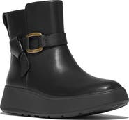 FitFlop F-Mode Square-Ring Leather Bootie