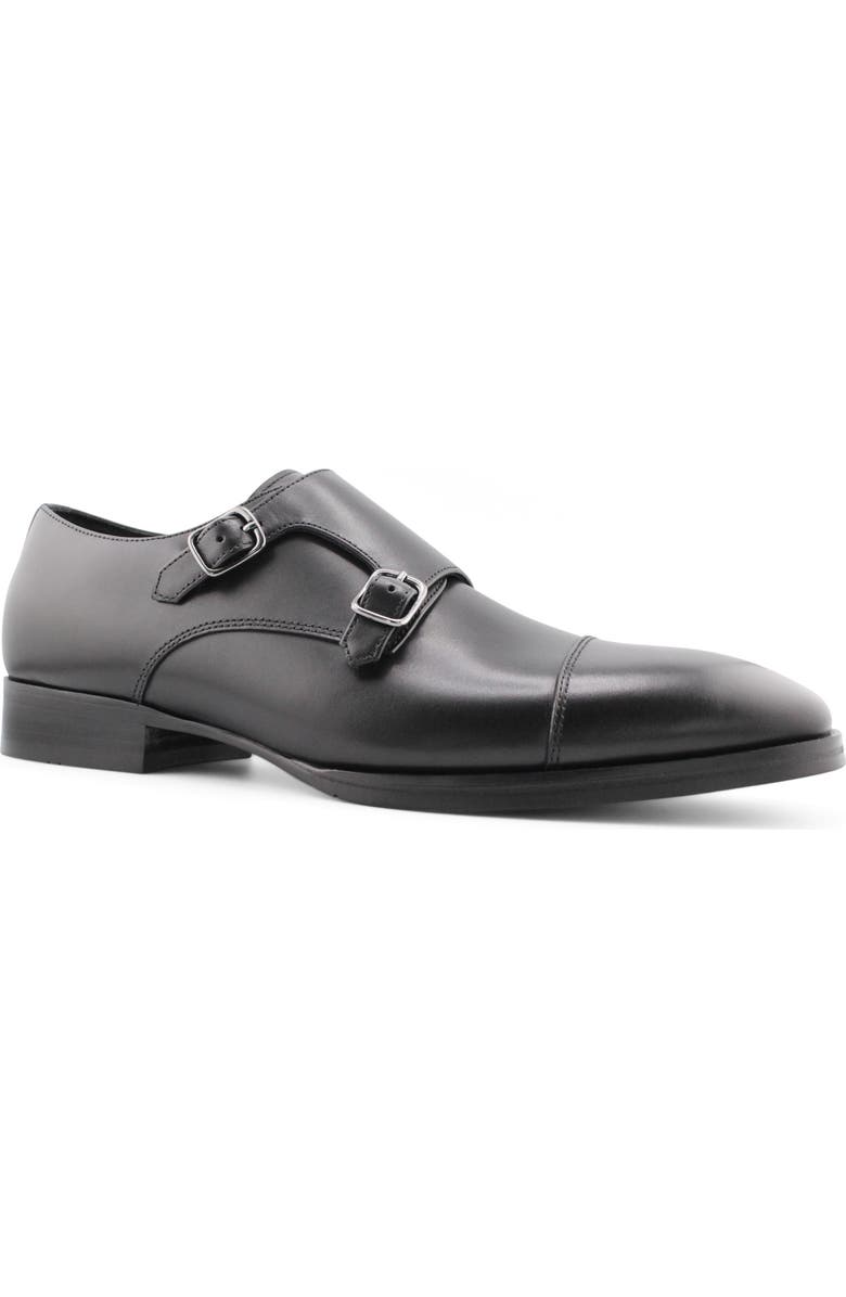 Gordon Rush Brayden Double Monk Strap Shoe, Main, color, Black