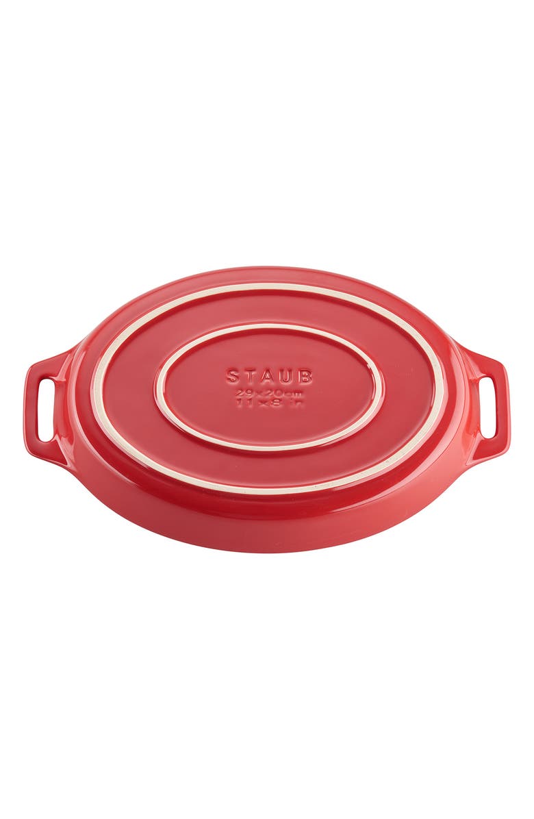 Staub 2-Piece Enameled Ceramic Oval Baking Dishes, Alternate, color, Cherry