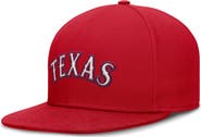 Nike Men's Nike Red Texas Rangers Wordmark Dri-FIT Round Bill True Fitted Hat