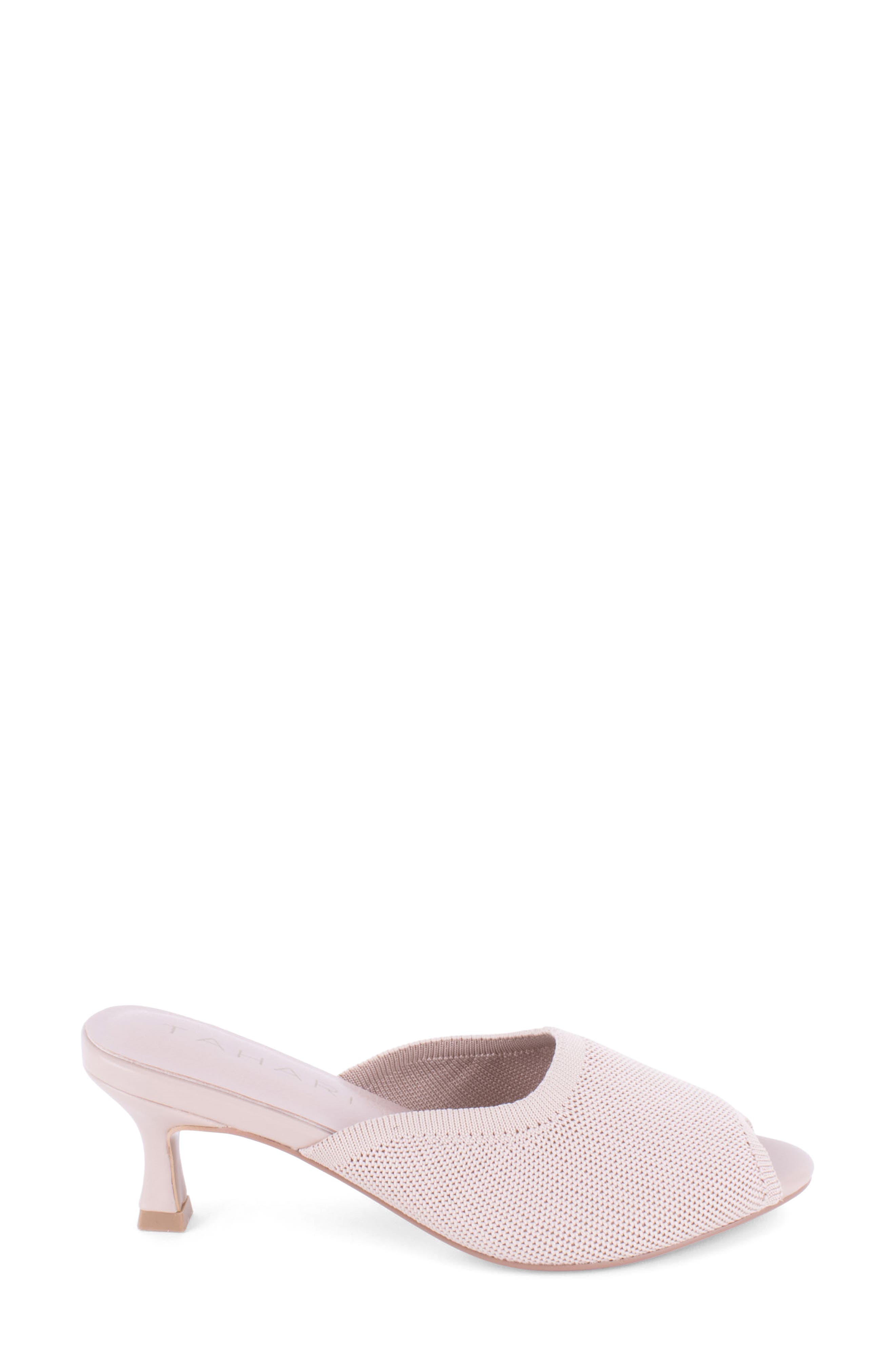 Maui Peep Toe Kitten Heel Slide Sandal, Alternate, color, NATURAL