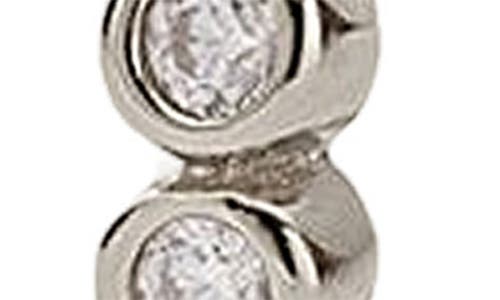 Made By Mary Poppy Cubic Zirconia Hoop Earrings In Metallic