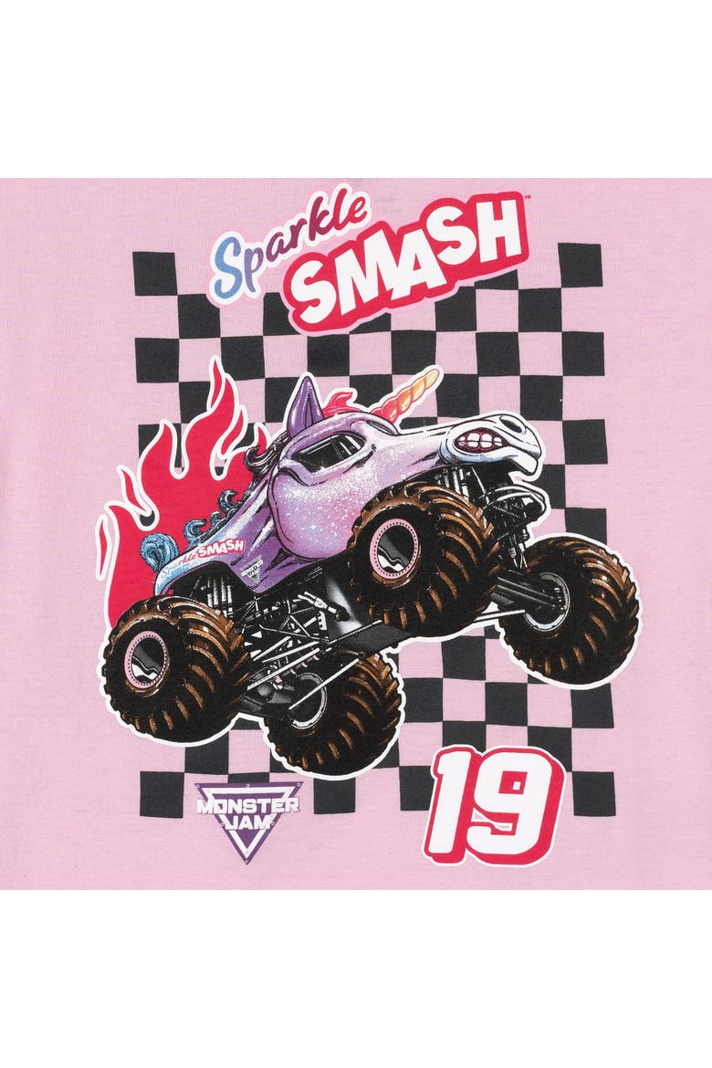 Sparkle Smash 2-Piece T-Shirt and Leggings Set, Alternate, color, Pink Black Checker