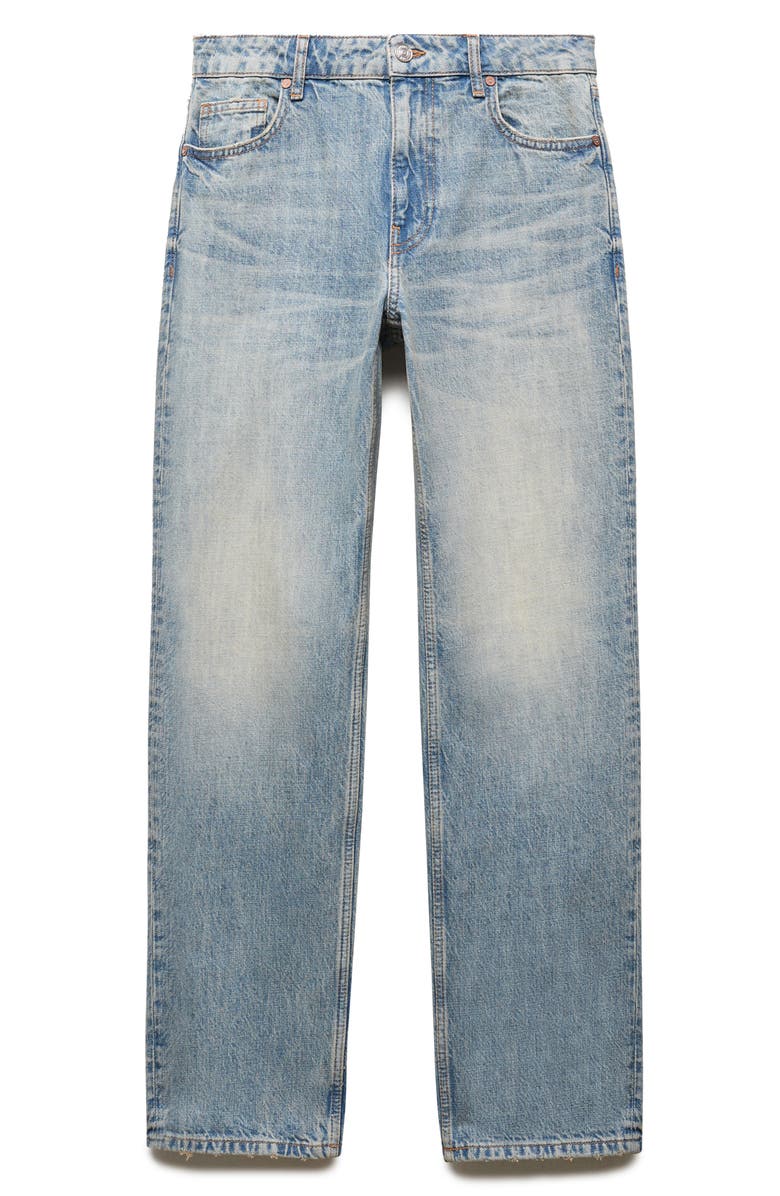 MANGO Low Rise Straight Leg Jeans, Alternate, color, 
