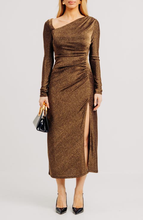 Agnes Asymmetric Long Sleeve Dress
