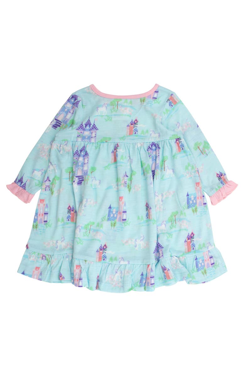 RuffleButts Ruffle Pocket Pajama Night Gown, Alternate, color, Once Upon A Castle