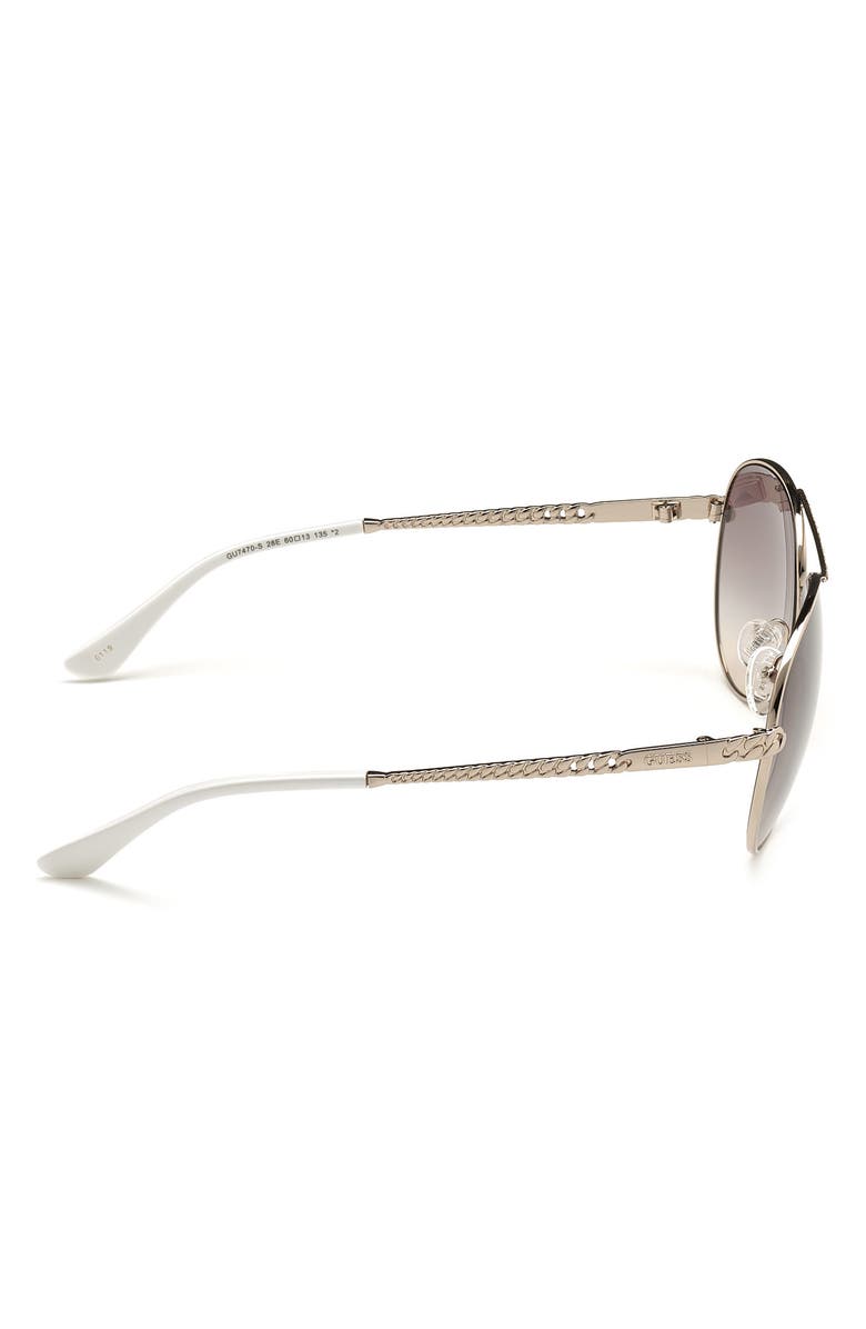 GUESS Pilot Sunglasses, Alternate, color, Shiny Rose Gold / Brown