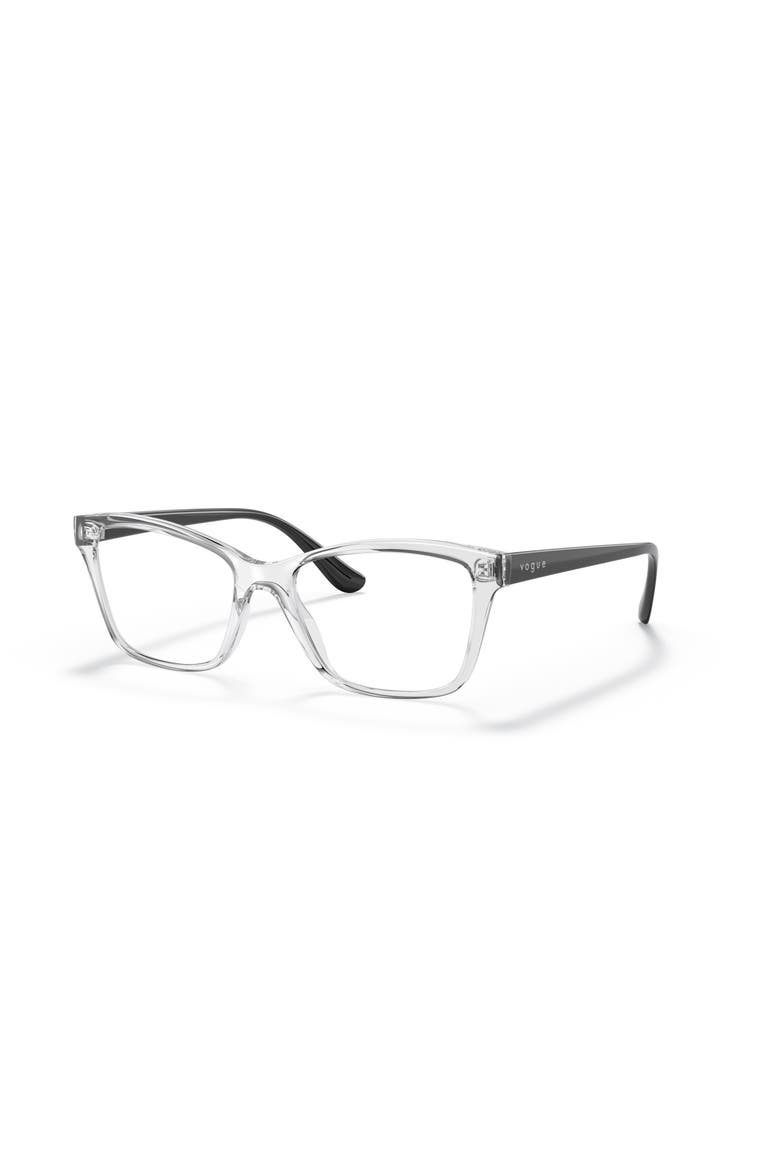 53mm Rectangle optical glasses, Main, color, Transparent
