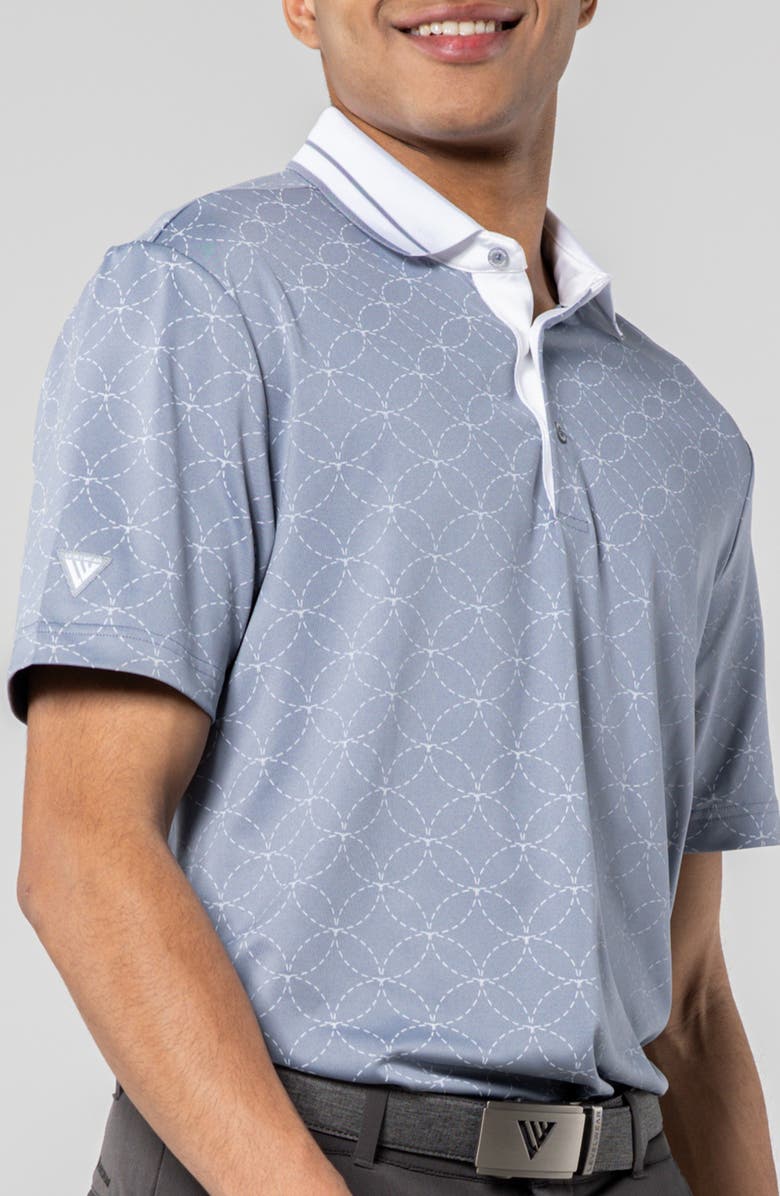 LEVELWEAR Cascase Polo, Alternate, color, Pebble/ White