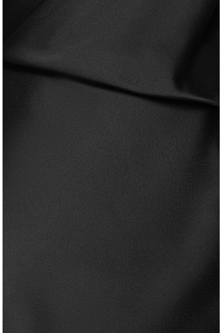 Drape Satin Gown, Alternate, color, BLACK