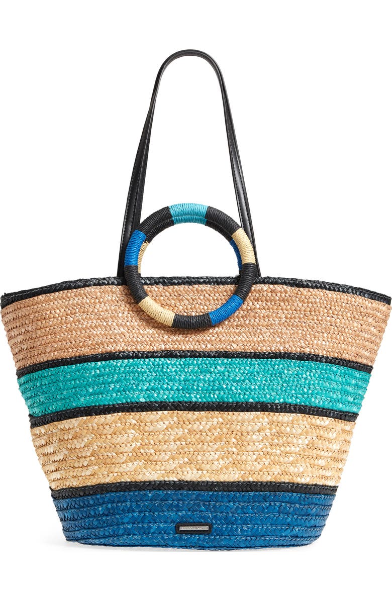 Rebecca Minkoff Woven Straw Tote, Alternate, color,