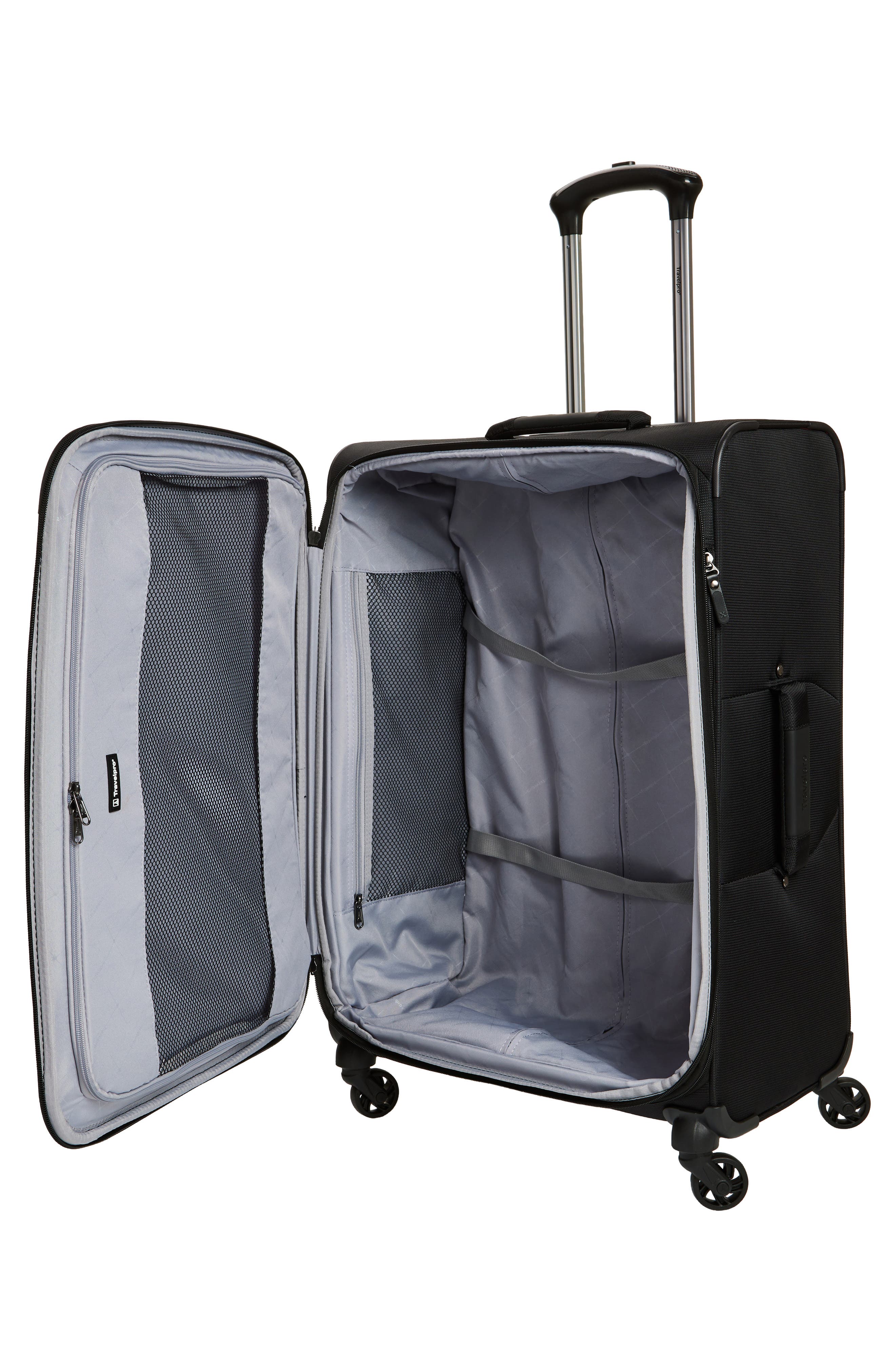 TRAVELPRO Pilot Air<sup>™</sup> 2 25" Expandable Medium Checked Spinner Luggage, Alternate, color, Black