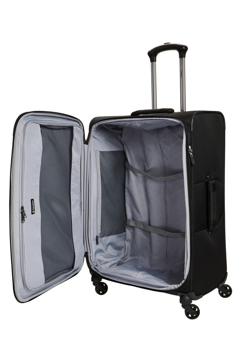 Pilot Air™ 2 25" Expandable Medium Checked Spinner Luggage, Alternate, color, BLACK