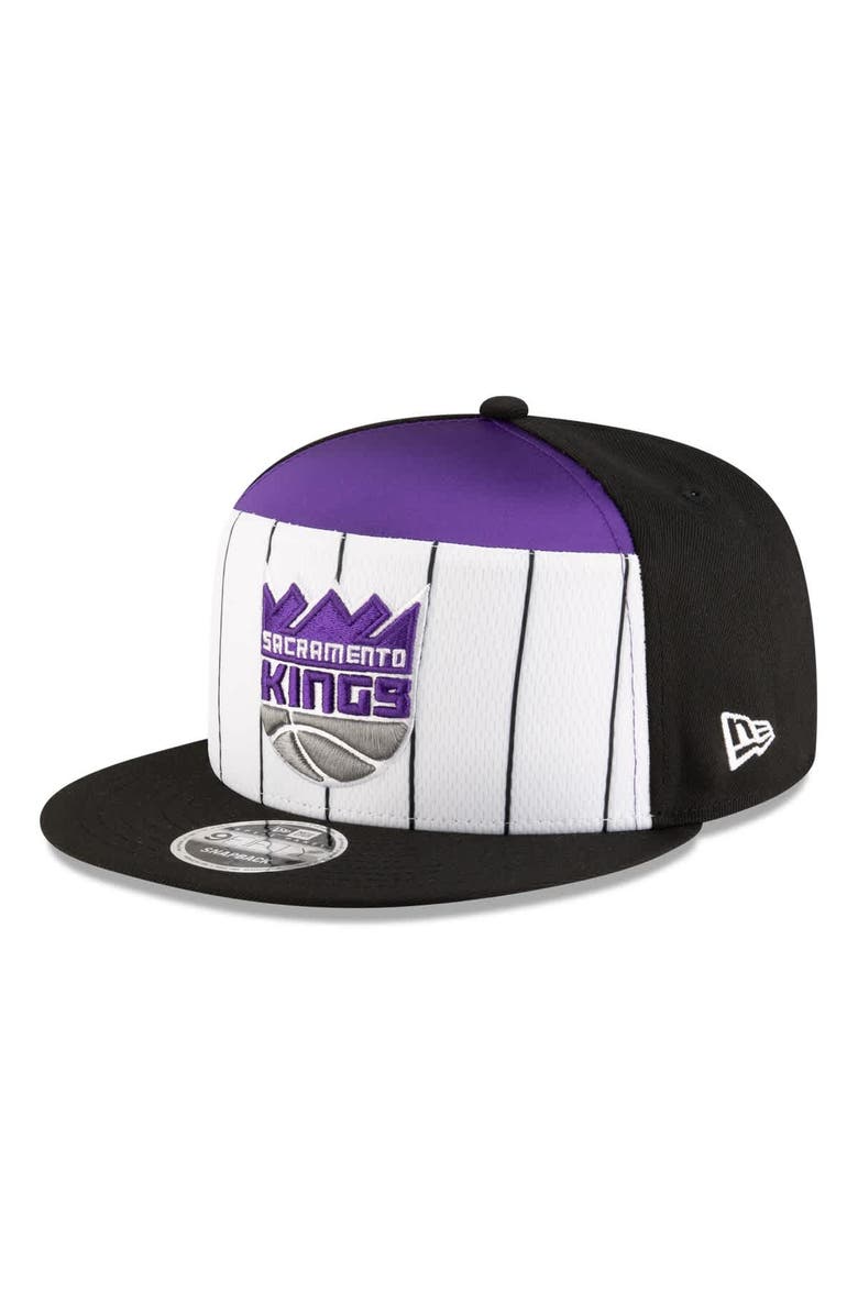 New Era Men's New Era  White/Black Sacramento Kings 2025 NBA Tip Off Split Panel 9FIFTY Snapback Hat, Alternate, color, White