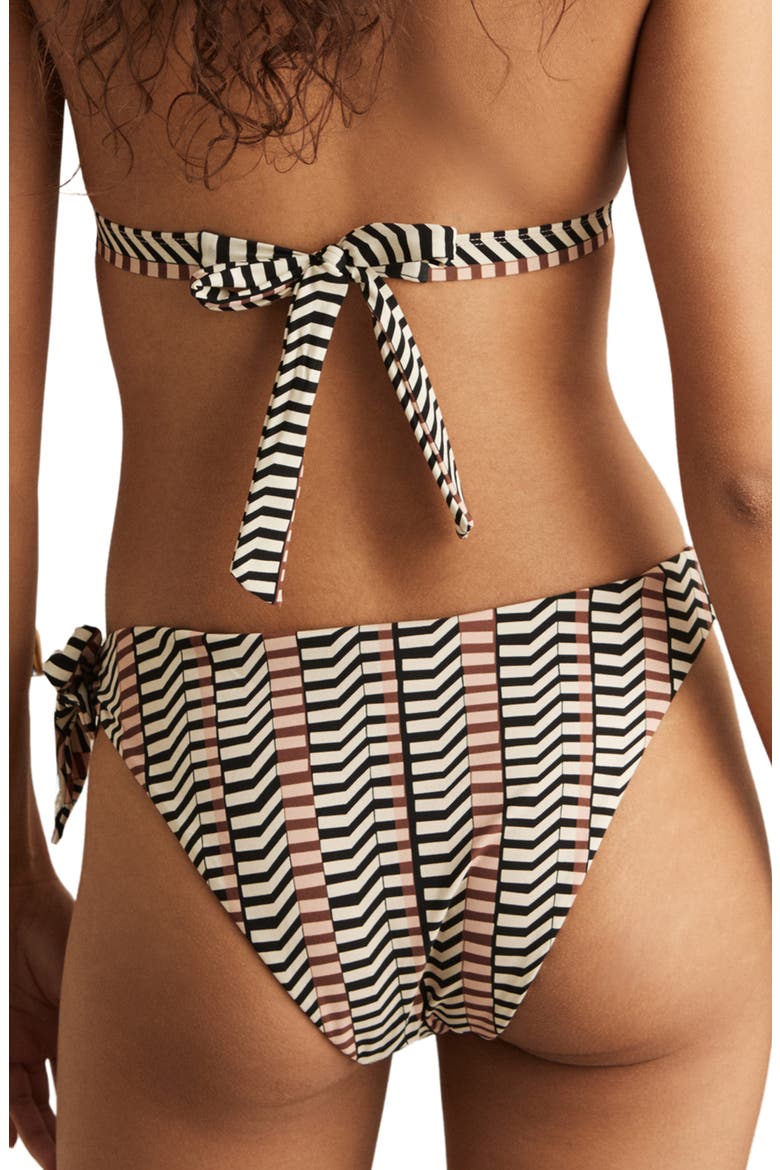 Charlie Side Tie Bikini Bottoms, Alternate, color, BLACK/ BROWN