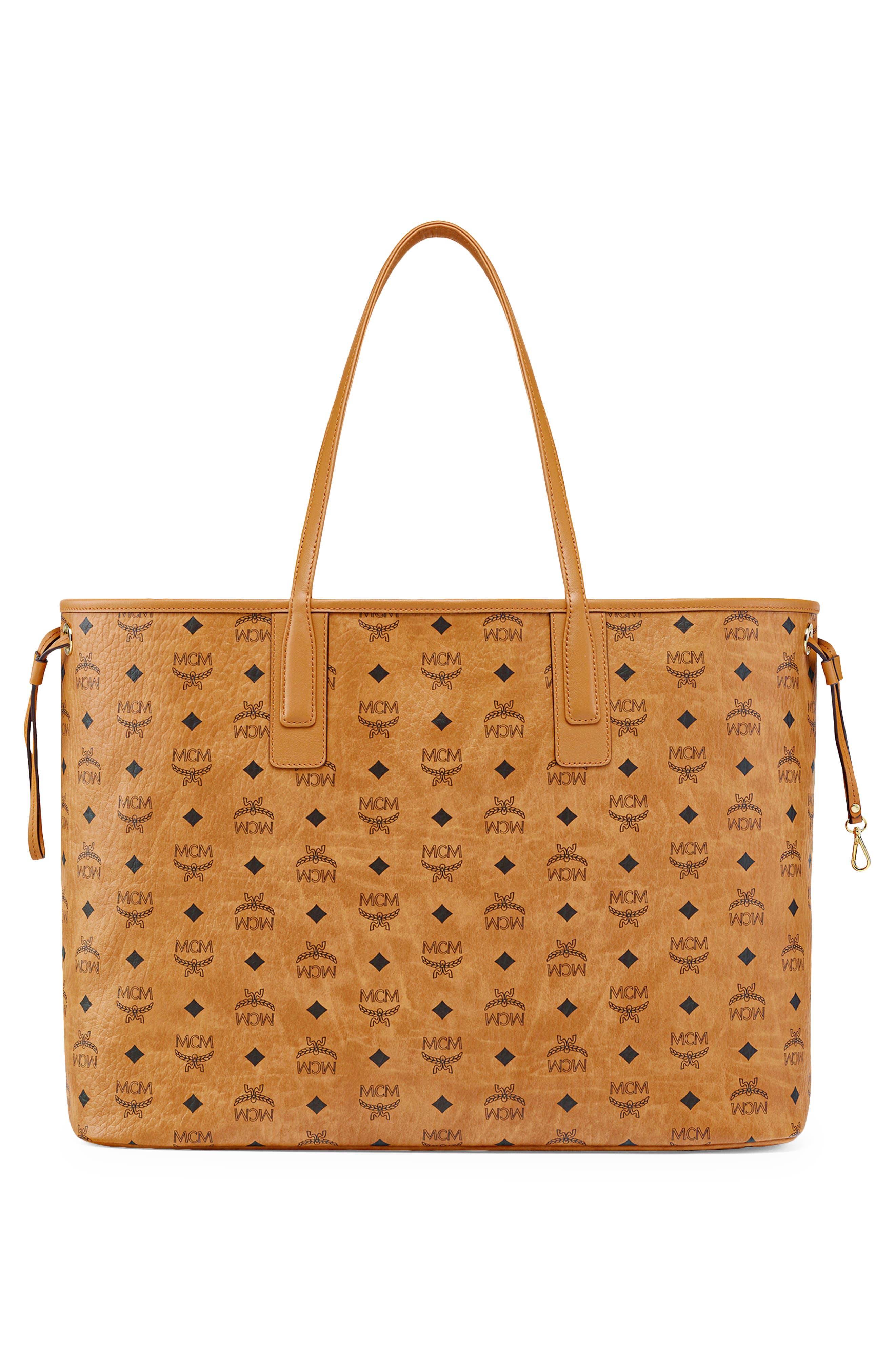 Large Reversible Liz Shopper in Visetos, Alternate, color, COGNAC