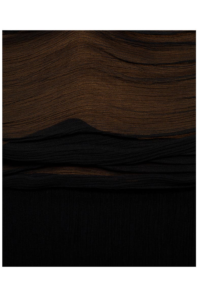 Sleeveless Ruched A-Line Dress, Alternate, color, BLACK