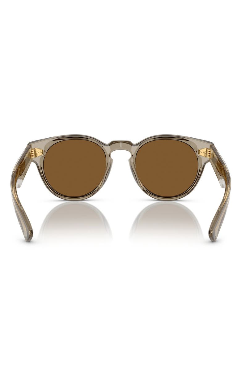 Oliver Peoples Hayton 50mm Small Phantos Sunglasses, Alternate, color, Sencha / Cognac Mirror