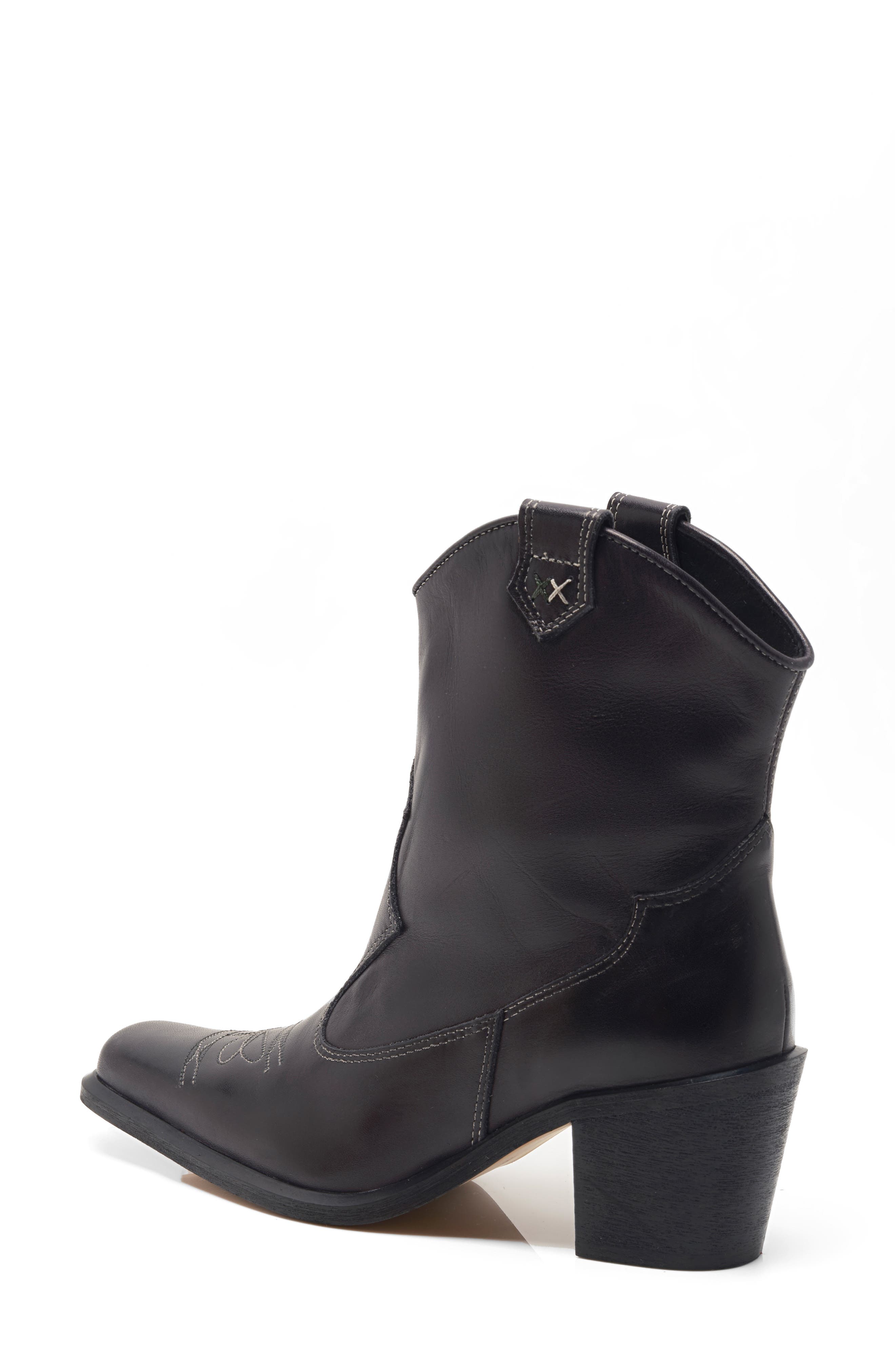 Free People Wandering Western Boot, Alternate, color, Black Leather