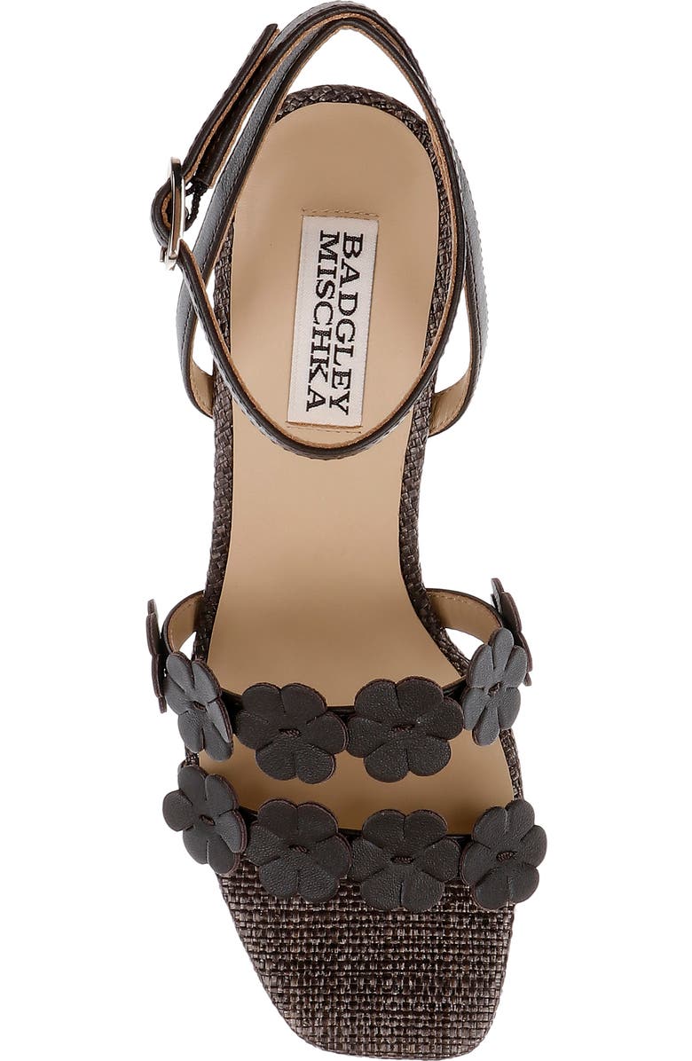 Badgley Mischka Collection Waverly Ankle Strap Platform Sandal, Alternate, color, Brown Leather