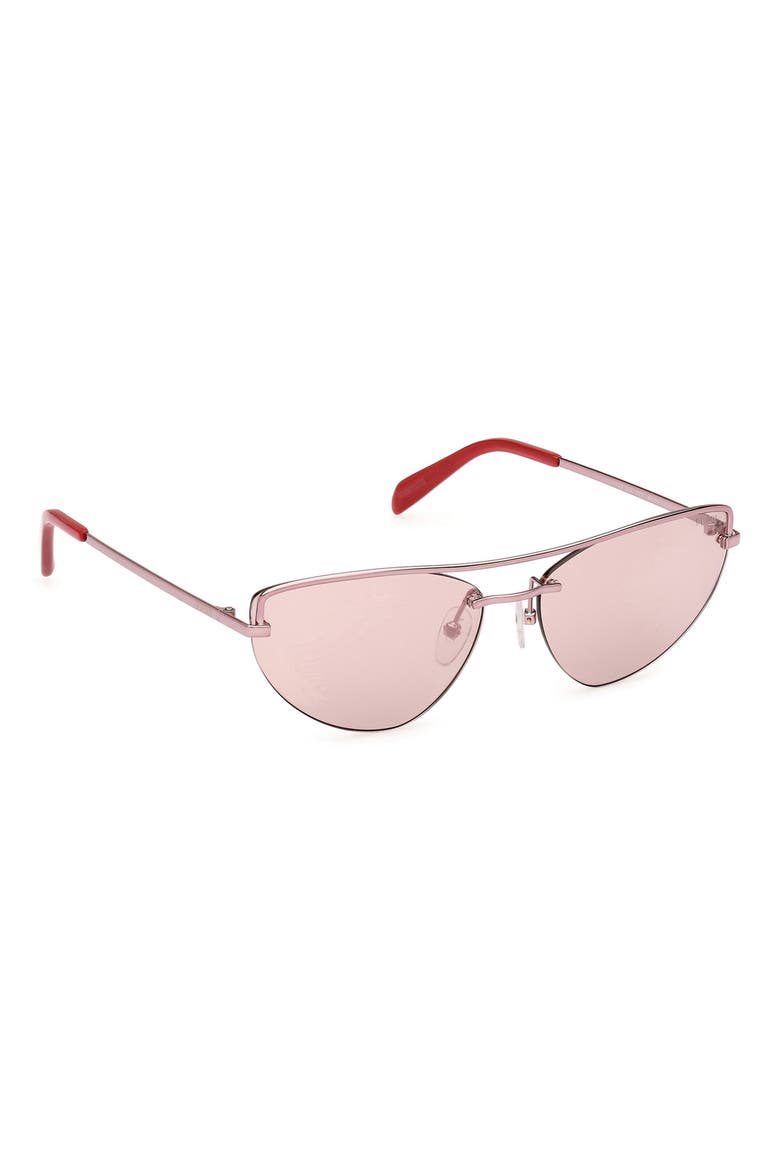 59mm Cat Eye Sunglasses, Alternate, color, SHINY PINK / BORDEAUX MIRROR