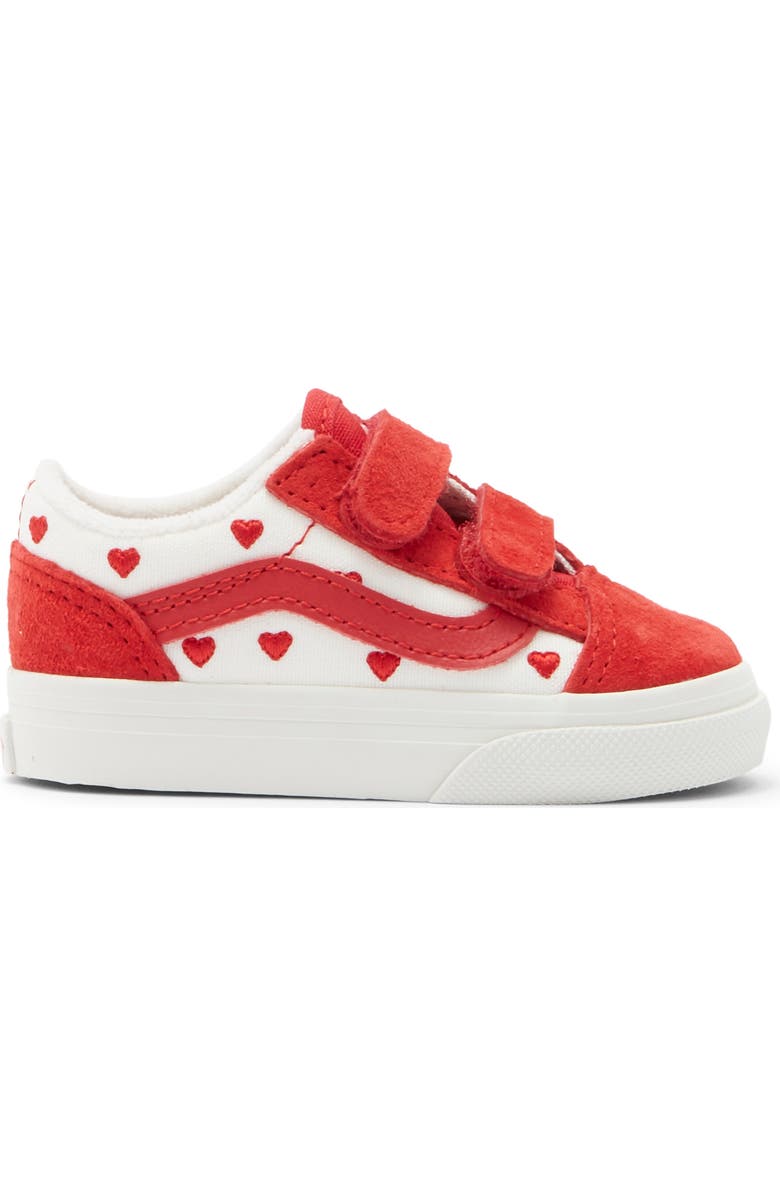 Vans Kids' Old Skool V Sneaker, Alternate, color, Valentines Red/True White
