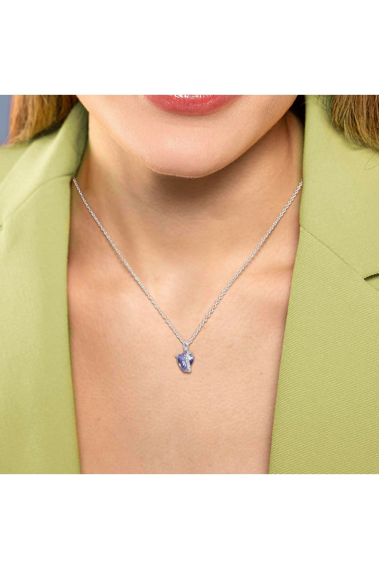 Tanzanite & Diamond Drop Wrap Pendant Necklace, Alternate, color, Tanzanite