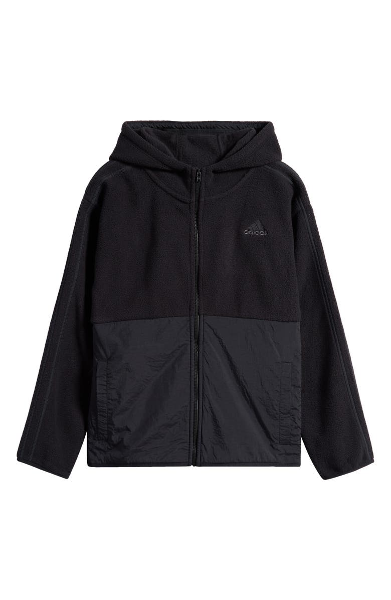 adidas Kids' Cozy Mix Recycled Polyester Hooded Jacket, Main, color, 