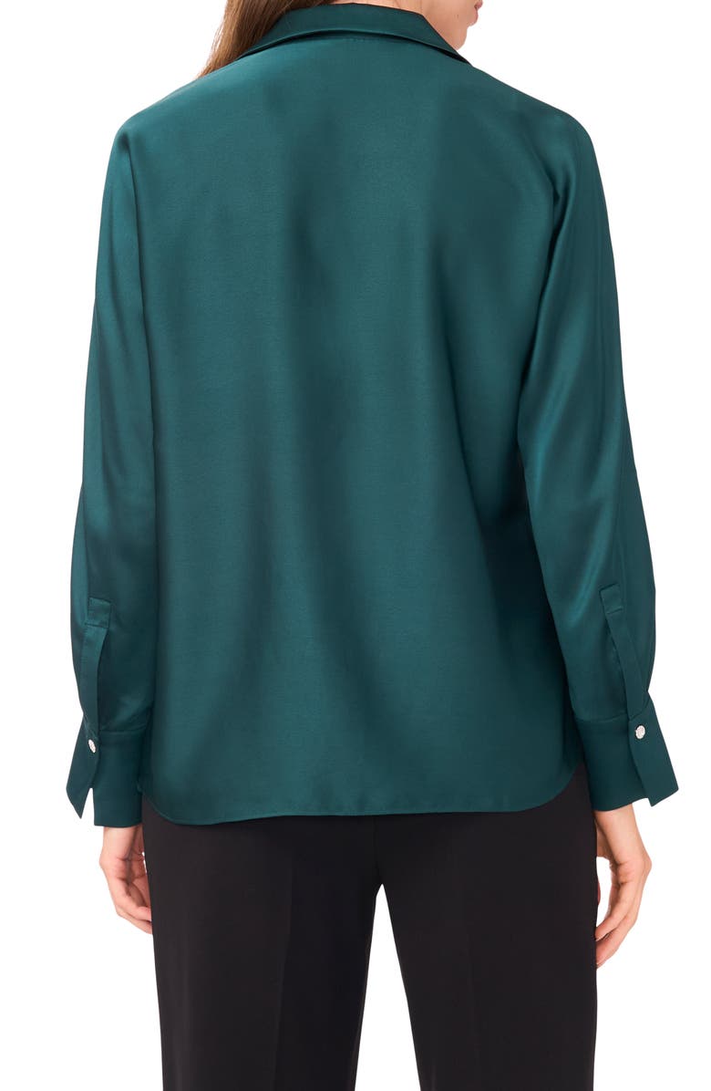 Halogen<sup>®</sup> Charmeuse Button-Up Shirt, Alternate, color, June Bug